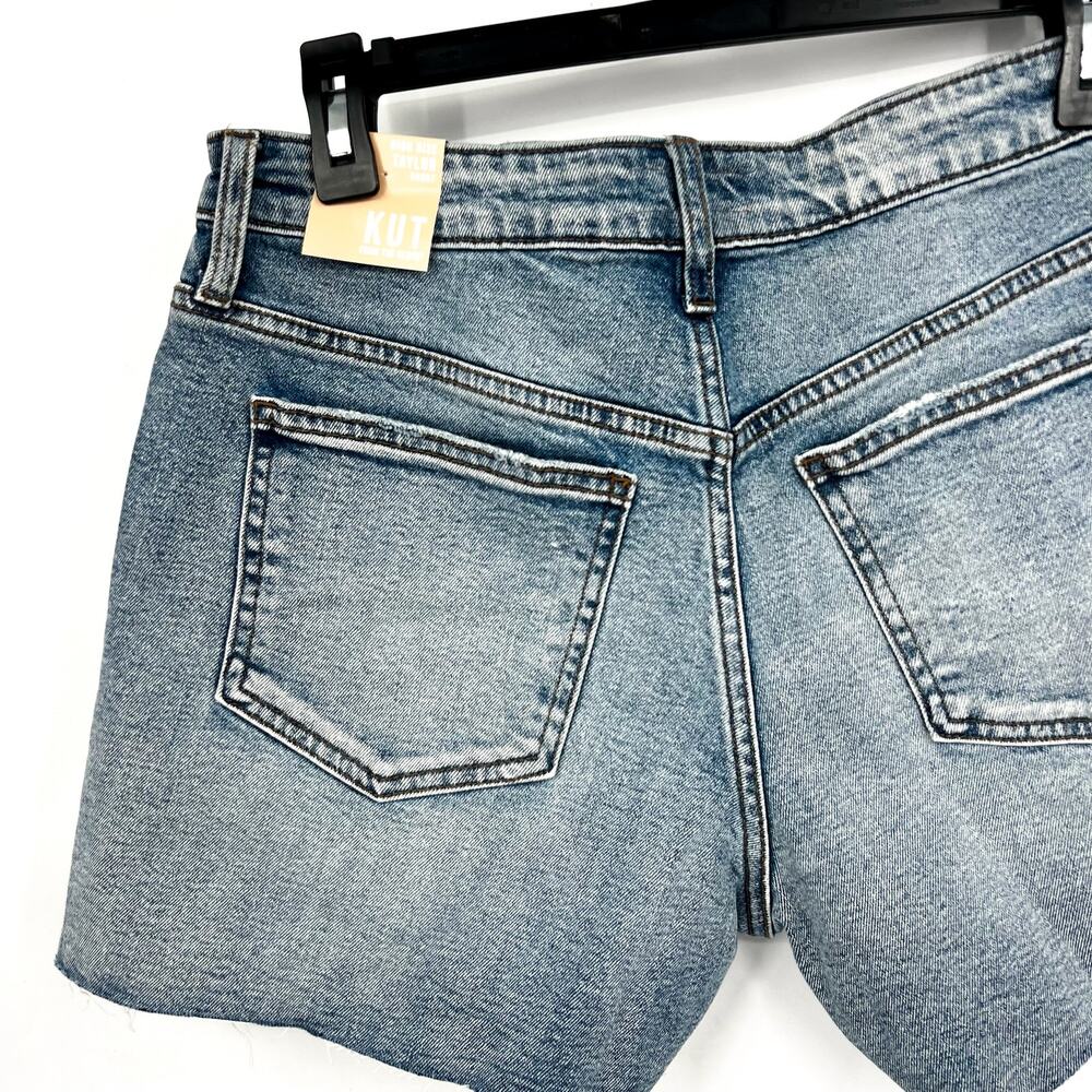 KUT FROM THE KLOTH Women's Taylor Denim Shorts Size 4 Freedom Blue High Rise NWT - Picture 7 of 11